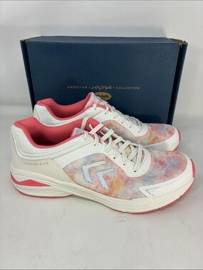 Dr. Scholl's White Multi Pink Lace-Up Athletic Sneakers